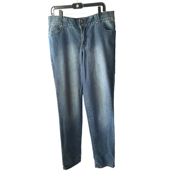 LANE BRYANT -TALL Skinny Jeans Size 14  Tighter Tummy Technology Blue - Picture 1 of 8